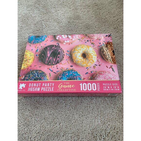 The Game‎ Collective Donut Party Jigsaw Puzzle 1000 Pieces 26" X 19" - Picture 1 of 6